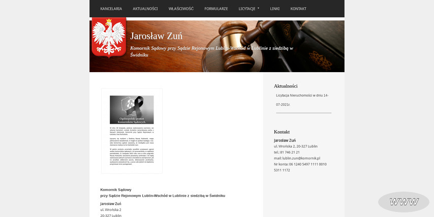 Komornik sądowy Jarosław Zuń