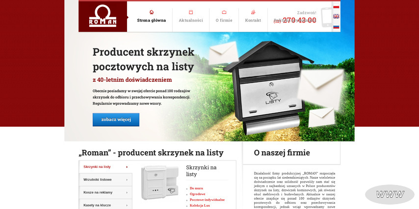 Roman producent skrzynek na listy