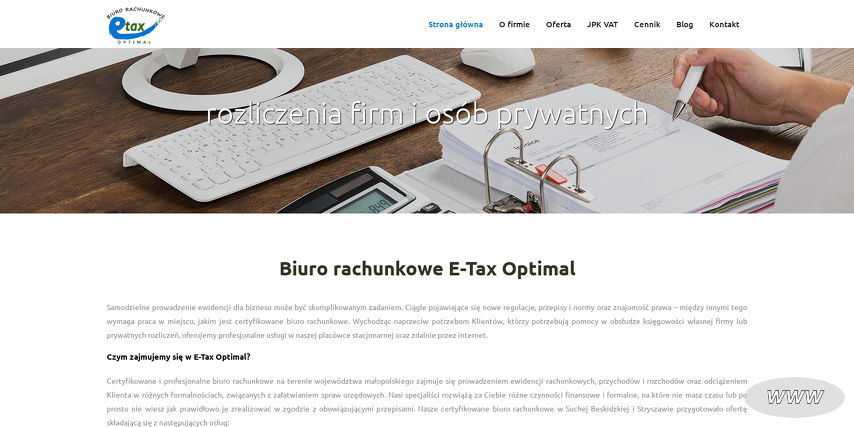 E-Tax Optimal Biuro Rachunkowe Iwona Wójcik