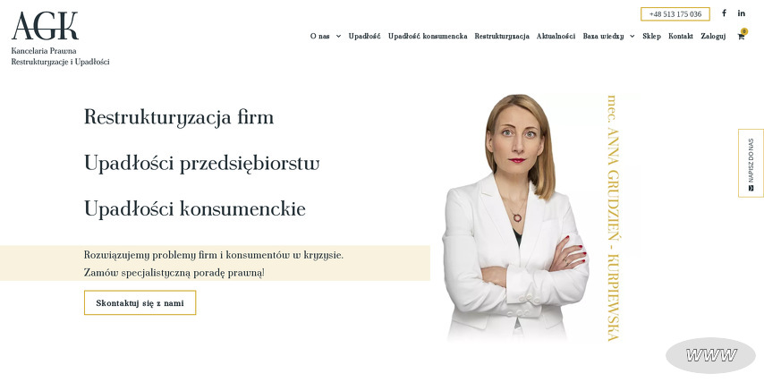 KANCELARIA PRAWNA "AGK" RESTRUKTURYZACJE I UPADŁOŚCI ANNA GRUDZIEŃ-KURPIEWSKA