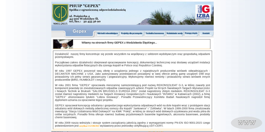 PRZEDSIĘBIORSTWO HANDLOWO USŁUGOWE I PRODUKCYJNE GEPEX SP Z O O