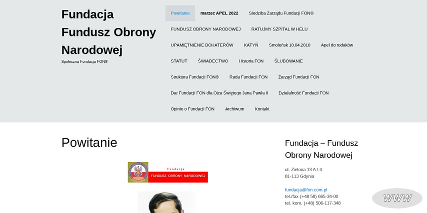 FUNDACJA FUNDUSZ OBRONY NARODOWEJ