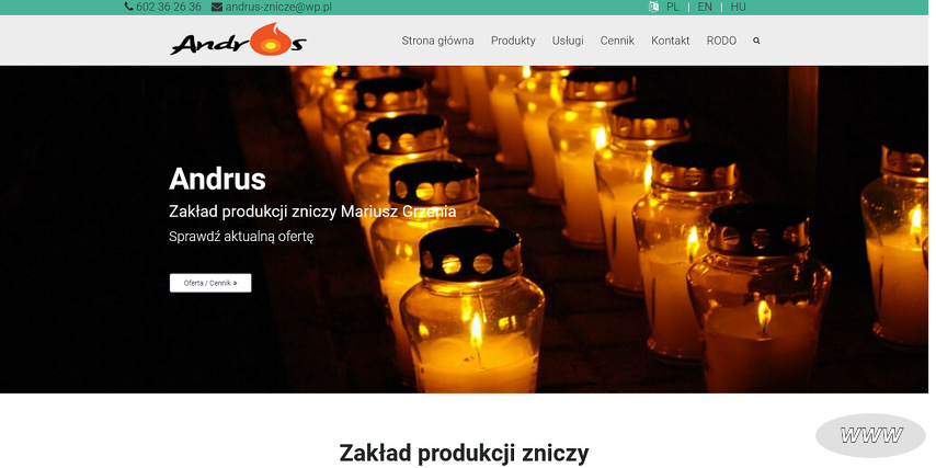 Zakład Produkcji Zniczy - Mariusz Grzenia