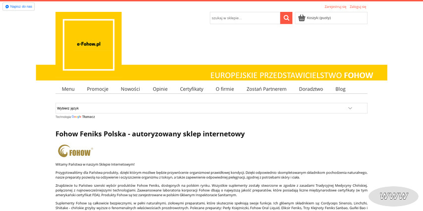 Sklep Internetowy e-Fohow.pl